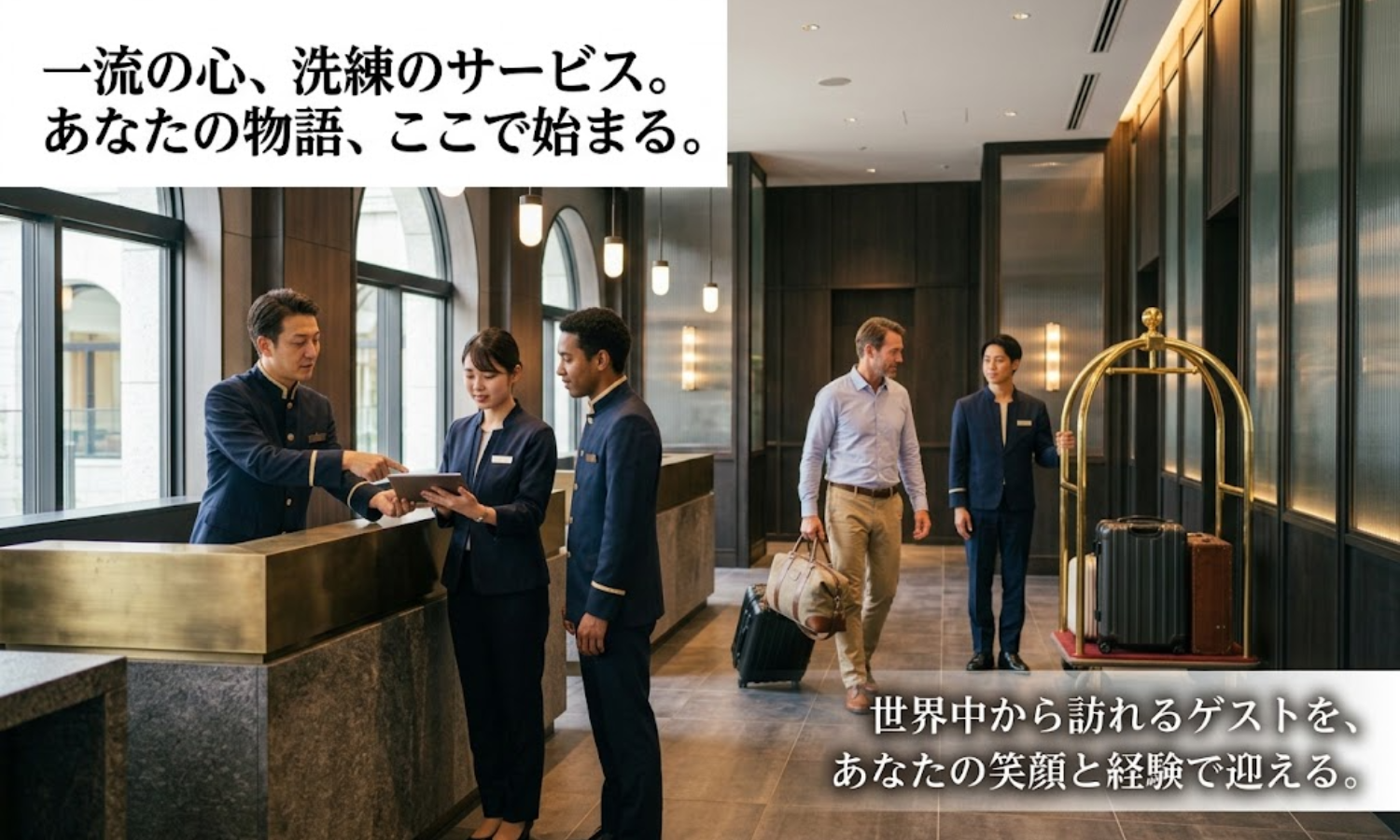 正社員 フロント・コンシュルジュ 宿泊求人イメージ