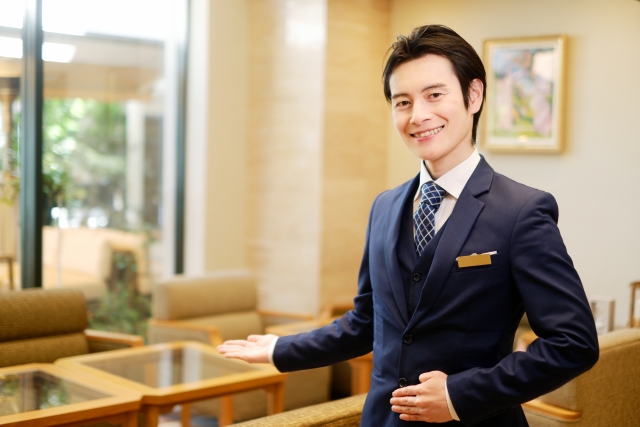 派遣社員 接客 宿泊求人イメージ